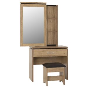 Crieff Wooden Dressing Table Set With 1 Drawers In Oak