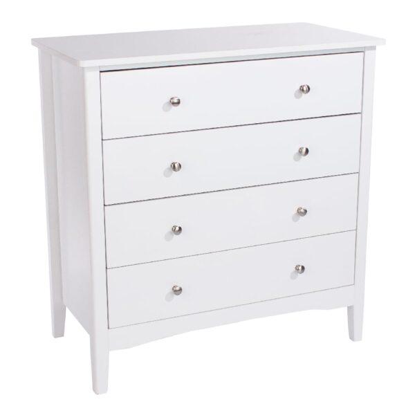 Kamuy Wooden Chest Of 4 Drawers In White