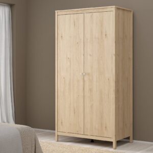 Malibu Wooden Wardrobe With 2 Doors In Oak