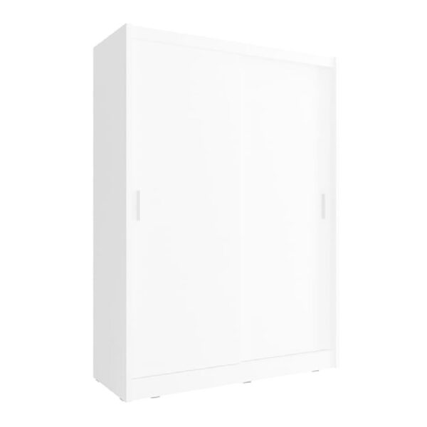 Waldorf Wooden Small Wardrobe With 2 Sliding Doors In Matt White